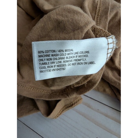 A New Day Size XXL‎ Brown Cotton V Neck Short Sleeve Womens Top - Picture 6 of 8